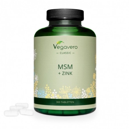 Vegavero MSM + Zinc, 300 Tablete