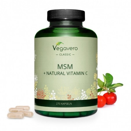 Vegavero MSM + Vitamin C, 270 Capsule