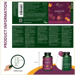 Supliment alimentar Quercetin Plus Complex, 120 Capsule, Vegavero BENEFICII QUERCETIN: ajută la susținerea sistemului imunitar, 