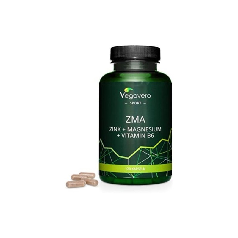 Supliment alimentar ZMA: Zinc + Magnesium + Vitamin B6, 120 Capsule, Vegavero UTILIZAT PENTRU- Pentru toate tipurile de sport, C