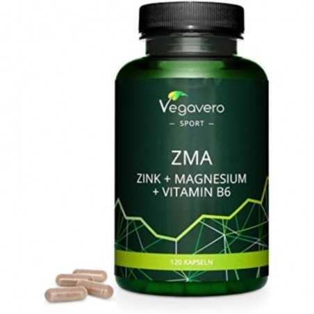 Vegavero ZMA: Zinc + Magnesium + Vitamin B6, 120 Capsule